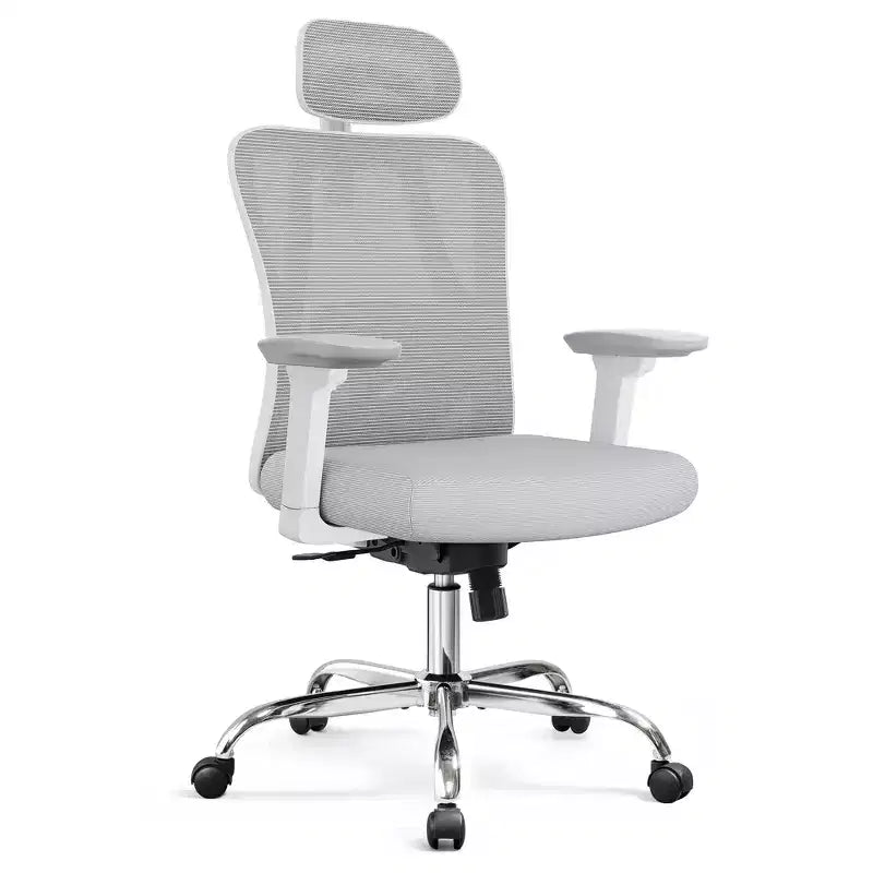 Silla de oficina ergonómica de malla GALAXHERO con función de inclinación de reposacabezas 3D ajustable, silla reclinable grande y alta con soporte lumbar y reposabrazos 3D