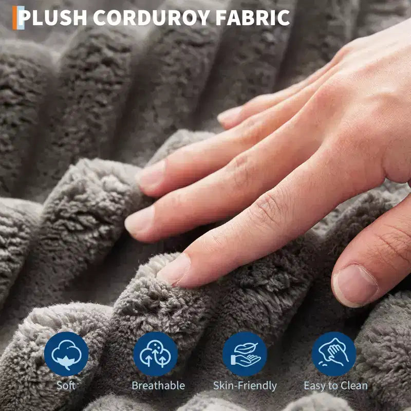 Sofá diván de pana de 54 pulgadas de gran tamaño, sofá cama tapizado, con estación de carga, portavasos y almohadas, sofá de pana para sala de estar, dormitorio