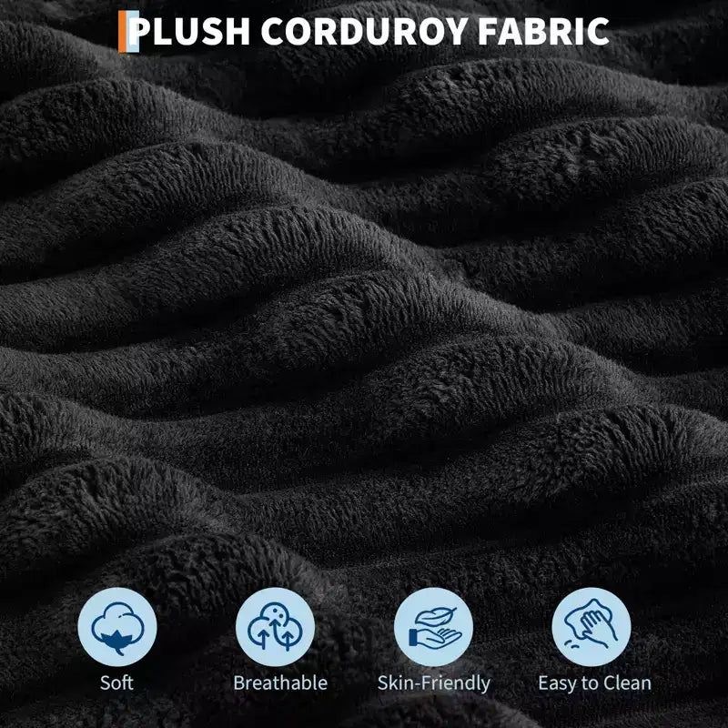 Sofá diván de pana de 54 pulgadas de gran tamaño, sofá cama tapizado, con estación de carga, portavasos y almohadas, sofá de pana para sala de estar, dormitorio