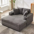Sofá diván de pana de 54 pulgadas de gran tamaño, sofá cama tapizado, con estación de carga, portavasos y almohadas, sofá de pana para sala de estar, dormitorio
