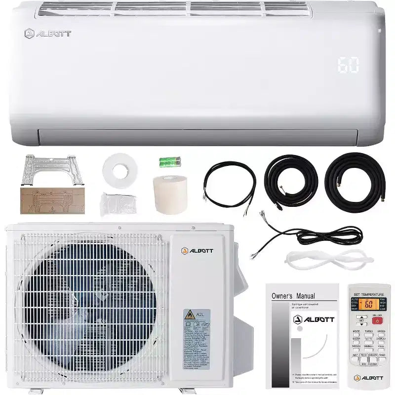 AMERLIFE Mini Split Air Conditioner Heat Pump, Energy Star Inverter AC with Wi-Fi Smart Control