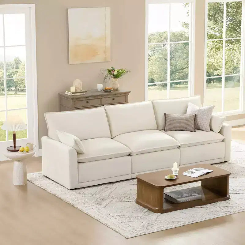 Sofá Seccional Modular de 3 Piezas de Gran Tamaño Spruce & Spring para Sala de Estar