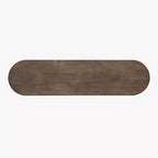 Mesa consola de 59 pulgadas Luxystar con diseño de líneas curvas y rectas para entrada y sala de estar, natural