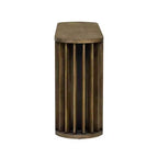 Mesa consola de 59 pulgadas Luxystar con diseño de líneas curvas y rectas para entrada y sala de estar, natural