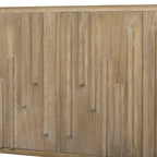 Luxystar 59.8 Handleless Sideboard Buffet Cabinet with Storage Shelves, Natural