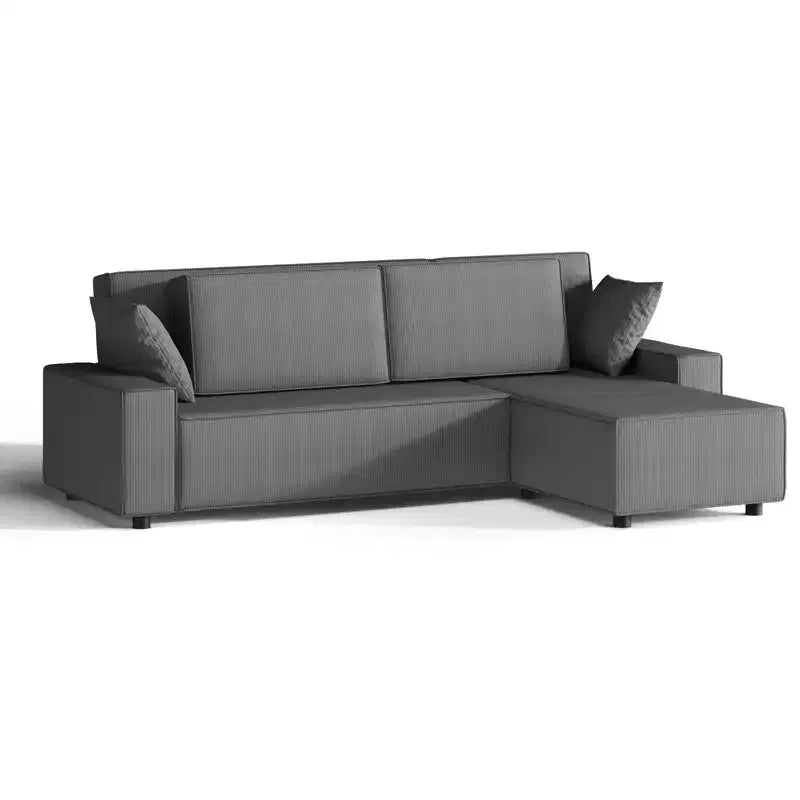 Sofá grande de pana a rayas de 96 pulgadas, sofá seccional moderno de gran tamaño en forma de L con asiento profundo, sofá modular cómodo para sala de estar, apartamento, estudio