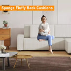 Sofá grande de pana a rayas de 96 pulgadas, sofá seccional moderno de gran tamaño en forma de L con asiento profundo, sofá modular cómodo para sala de estar, apartamento, estudio