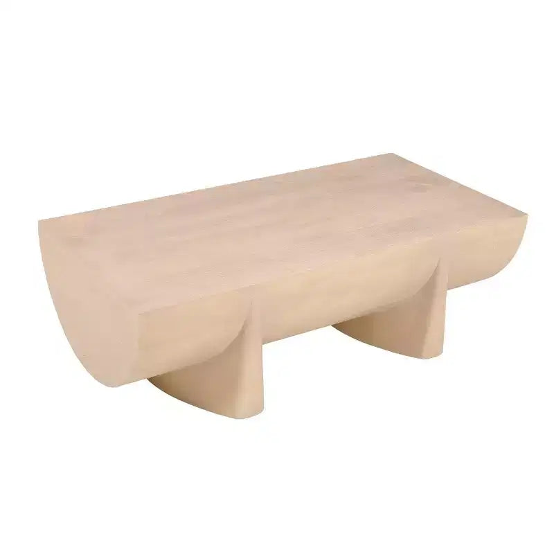 Mesa de centro Royal Hampton | Diseño de troncos de 48 | Madera de mango natural hecha a mano