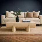 Mesa de centro Royal Hampton | Diseño de troncos de 48 | Madera de mango natural hecha a mano