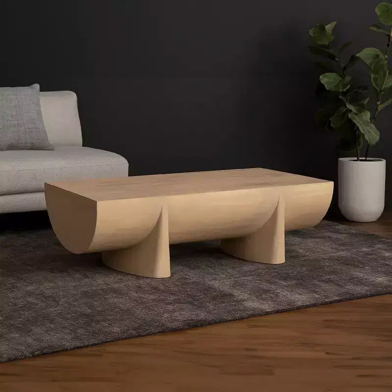 Mesa de centro Royal Hampton | Diseño de troncos de 48 | Madera de mango natural hecha a mano