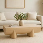 Mesa de centro Royal Hampton | Diseño de troncos de 48 | Madera de mango natural hecha a mano