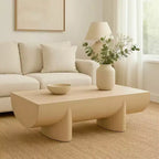 Mesa de centro Royal Hampton | Diseño de troncos de 48 | Madera de mango natural hecha a mano