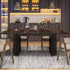 Mesa de comedor de casa de campo Lantine para 4-6, mesa de comedor rectangular de 62.99 pulgadas con almacenamiento para cocina, sala de estar