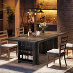 Mesa de comedor de casa de campo Lantine para 4-6, mesa de comedor rectangular de 62.99 pulgadas con almacenamiento para cocina, sala de estar