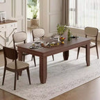 Mesa de comedor de casa de campo para 8 personas, mesas de cocina de madera de 180 cm de largo, marco de madera resistente