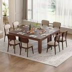 Mesa de comedor de casa de campo para 8 personas, mesas de cocina de madera de 180 cm de largo, marco de madera resistente