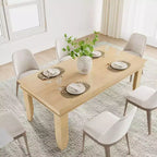 Mesa de comedor de casa de campo para 8 personas, mesas de cocina de madera de 180 cm de largo, marco de madera resistente