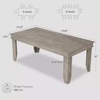 Mesa de comedor de casa de campo para 8 personas, mesas de cocina de madera de 180 cm de largo, marco de madera resistente