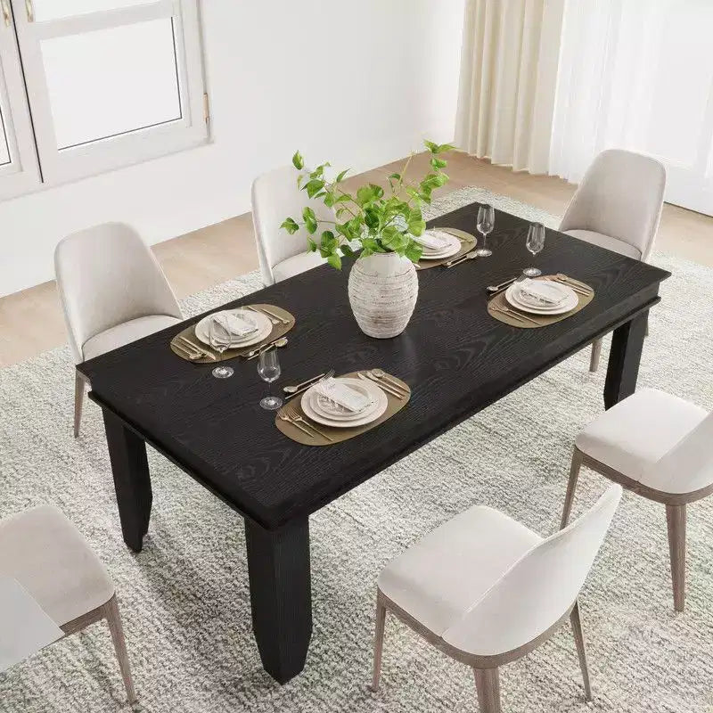 Mesa de comedor de casa de campo para 8 personas, mesas de cocina de madera de 180 cm de largo, marco de madera resistente
