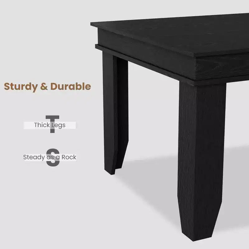 Mesa de comedor de casa de campo para 8 personas, mesas de cocina de madera de 180 cm de largo, marco de madera resistente