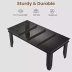 Mesa de comedor de casa de campo para 8 personas, mesas de cocina de madera de 180 cm de largo, marco de madera resistente