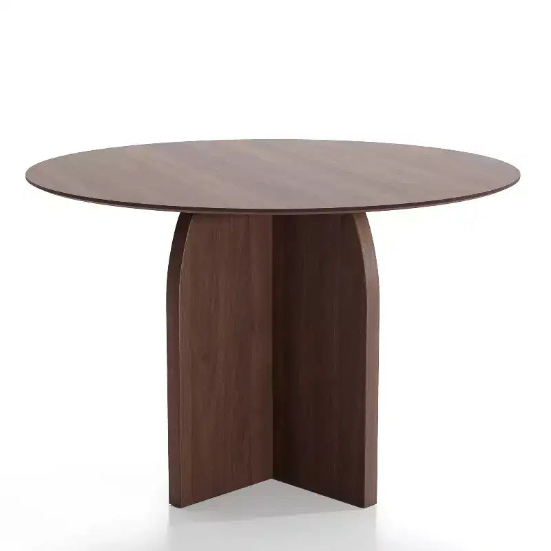 Mesa de comedor redonda de madera MAYEERTY de 45 pulgadas para 4 personas, estilo rústico moderno para cocina y comedor