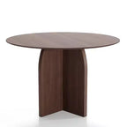 Mesa de comedor redonda de madera MAYEERTY de 45 pulgadas para 4 personas, estilo rústico moderno para cocina y comedor