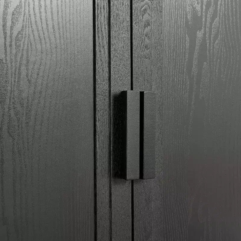 PexFix 62 An x 36 Al Gabinete Aparador con Bufé de Estilo Rústico para Cocina con Estantes Ajustables para Cocina, Comedor, Sala de Estar, Negro