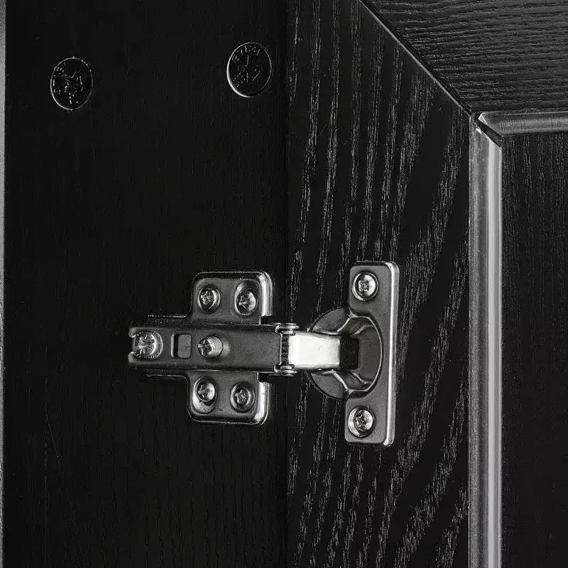 PexFix 62 An x 36 Al Gabinete Aparador con Bufé de Estilo Rústico para Cocina con Estantes Ajustables para Cocina, Comedor, Sala de Estar, Negro