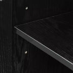PexFix 62 An x 36 Al Gabinete Aparador con Bufé de Estilo Rústico para Cocina con Estantes Ajustables para Cocina, Comedor, Sala de Estar, Negro