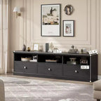 Mueble para TV de 75 Pulgadas, Centro de Entretenimiento Moderno de Mediados de Siglo con Cajón de Almacenamiento, Mueble de Madera para TV para Sala de Estar