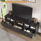 Mueble para TV de 75 Pulgadas, Centro de Entretenimiento Moderno de Mediados de Siglo con Cajón de Almacenamiento, Mueble de Madera para TV para Sala de Estar