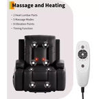 GustoWave Oversized Padded Power Lift Recliner Chair - Heat and Massage Faux Leather Reclining Chair, Single Home Theater Seating