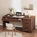 GustoWave 53.5 Executive Desk,Home Office Desk with Drawers, Wooden Work Desk with File Cabinet, Computer Desk