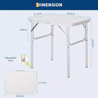 Mesa plegable pequeña Acekool con altura ajustable, mesa de camping portátil de aluminio ligero con asa de transporte, plateada