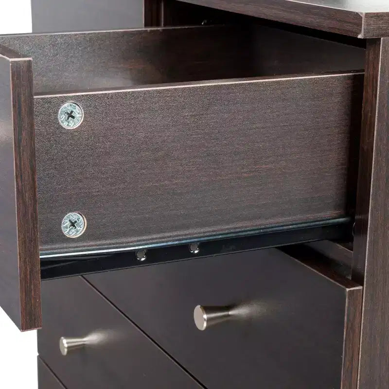 Karl Home Cómoda de 6 cajones de aglomerado marrón de 25.98 pulgadas de ancho