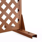 MAYEERTY Divisor de ambientes Pantalla Laurence Diamond Brown Arch Chapa galvanizada 72x35x16in Juego de 3 piezas