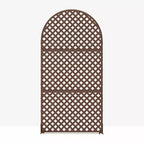 MAYEERTY Divisor de ambientes Pantalla Laurence Diamond Brown Arch Chapa galvanizada 72x35x16in Juego de 3 piezas