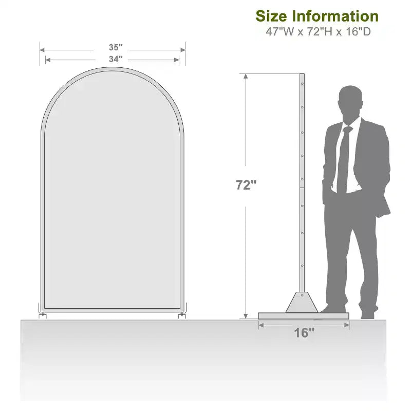 MAYEERTY Divisor de ambientes Pantalla Laurence Diamond Brown Arch Chapa galvanizada 72x35x16in Juego de 3 piezas