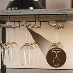 Mueble Bar de Vinos de 3 Niveles con Botellero y Espacio de Almacenamiento, Aparador con Soporte para Copas y Puerta de Malla, para Cocina, Sala de Estar y Bar