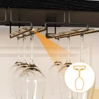 Mueble Bar de Vinos de 3 Niveles con Botellero y Espacio de Almacenamiento, Aparador con Soporte para Copas y Puerta de Malla, para Cocina, Sala de Estar y Bar