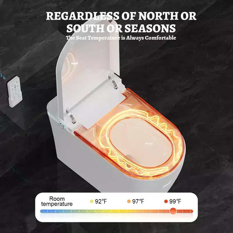 Dyonery smart toilet, built-in bidet, warm air drying, automatic lid opening, wireless remote control