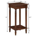 HomeStock Mesa auxiliar rectangular de madera de 28 pulgadas de alto, color marrón, 1 pieza