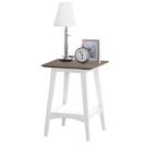 HomeStock Mesa auxiliar de madera rectangular de 24 pulgadas de alto, color blanco, 1 pieza