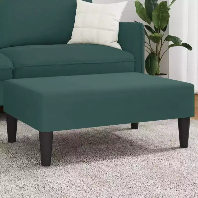 CLIHOME Taburete otomano moderno, puf tapizado en terciopelo para reposapiés, asiento decorativo compacto para sala de estar