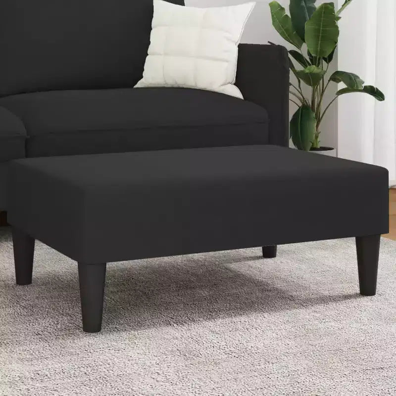 CLIHOME Taburete otomano moderno, puf tapizado en terciopelo para reposapiés, asiento decorativo compacto para sala de estar