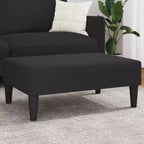 CLIHOME Taburete otomano moderno, puf tapizado en terciopelo para reposapiés, asiento decorativo compacto para sala de estar