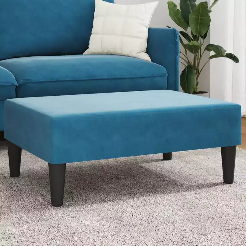 CLIHOME Taburete otomano moderno, puf tapizado en terciopelo para reposapiés, asiento decorativo compacto para sala de estar