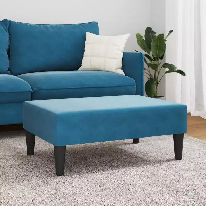 CLIHOME Taburete otomano moderno, puf tapizado en terciopelo para reposapiés, asiento decorativo compacto para sala de estar