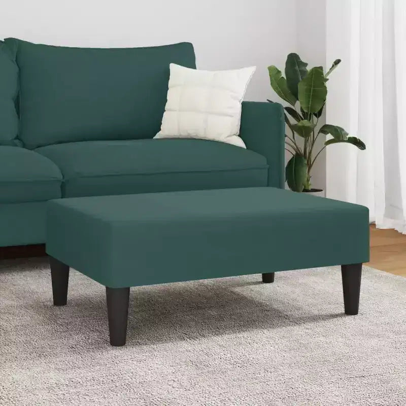 CLIHOME Taburete otomano moderno, puf tapizado en terciopelo para reposapiés, asiento decorativo compacto para sala de estar